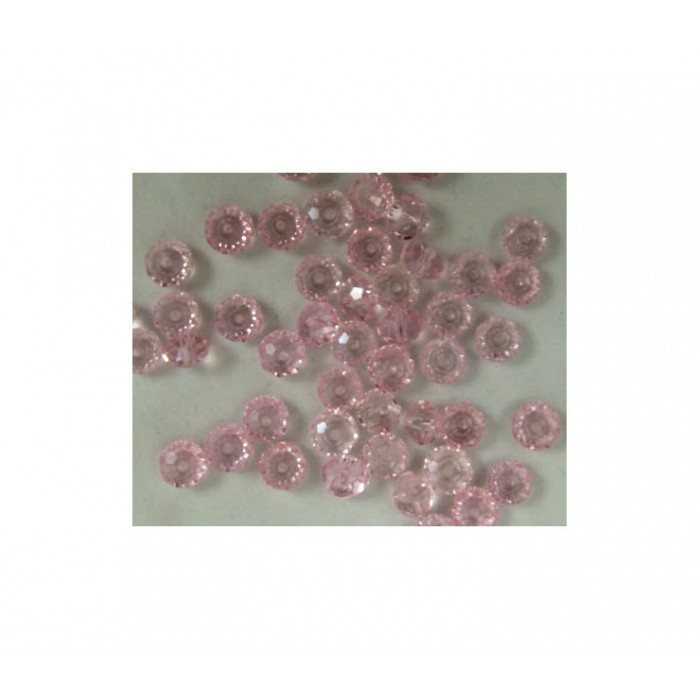 9-0009 8x6 mm, švelniai rausva, rondelė
