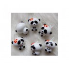 LAMPW-05 Lampwork pakabukas meškutė "Panda", 26x17mm