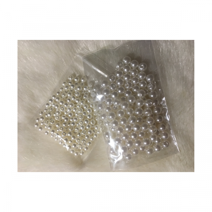 PER-BS1004 Perliukai, 4mm, 200 vnt., KREMINIAI
