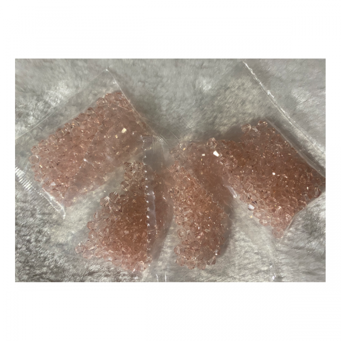 KR-KA150 kristalo karoliukai, 4mm, apie 100, RAUSVI
