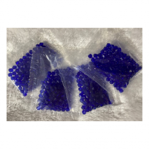 KR-KA151 kristalo karoliukai, 4mm, apie 100, tamsiai MĖLYNI
