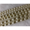 PER-K9113  Dirbtinis perliukas, lašelis, 9x13mm,  BALTAI  KREMINIS, 1vnt.
