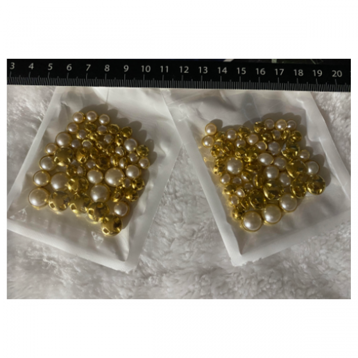 DK-P-0680 Prisiuvami perliukai, dekoravimui, MIX, (6-30vnt, 8-10vnt, 10-10vnt.) 50vnt., BALTI