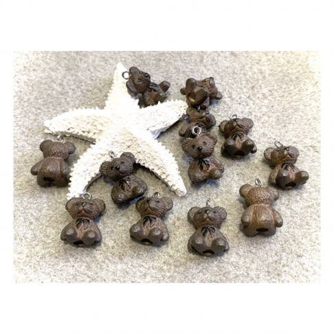 AKR-3D-11 Akrilinis pakabukas "Meškutis", 22x15mm, RUDAS, 1 vnt.