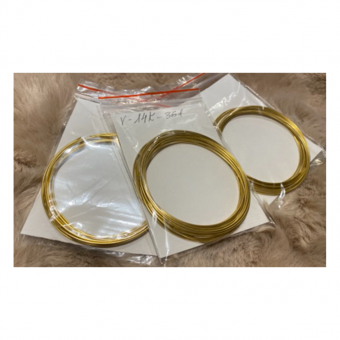 V-14K-361 Vielutė aliuminio, 14K aukso spalvos, 3 metrai.