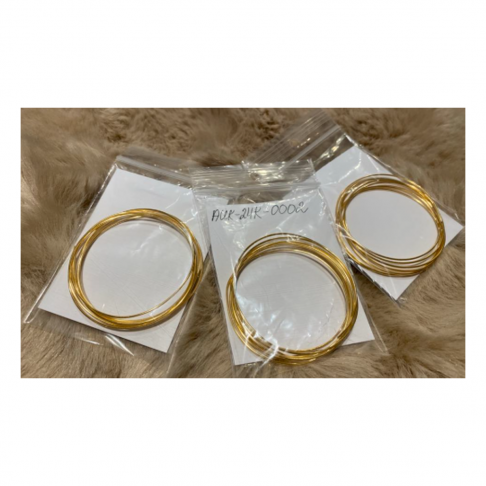 AUK-24K-0002 Vielutė, 0.8mm, 1 metras, 24K aukso sp.