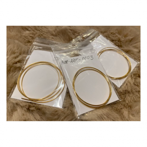 AUK-24K-0003 Vielutė, 0.8mm, 0.50cm , 24K aukso sp.