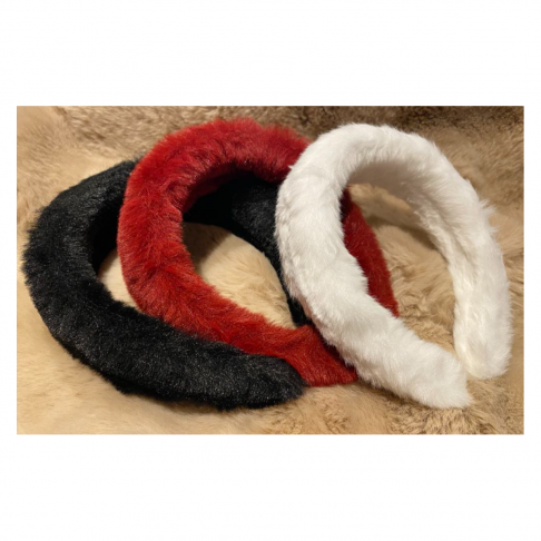 LR-SM7  Lankelių rinkinys, su kailiuku, 3 vnt, Baltas, Bordo, Juodas:)