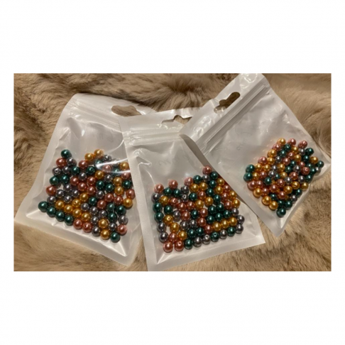 P-ST-6430 Stikliniai perliukai, 70 vnt.,x6mm,MIX