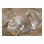 SID-K-2331 Metaliniai karoliukai , apie 2mm, 3 gramai, sidabro sp.