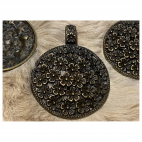 ZAL-P4233 Pakabukas, 45mm plius kilputė 12x10mm, send., žalvario sp., 1 vnt.