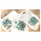 AKM-N-00101  Akmeniniai karoliukai AMAZONITAS, 10mm, 18 vnt.