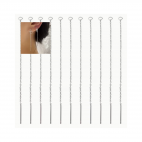 7-NP-7701 Ruošinys auskarams , grandinėlės, 90mmx0.8mm, už porą.Nerūdyjančio plieno.