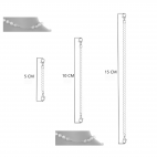 7-NP-521  Verinio, grandinėlės, prailgintojas 5 cm, ner., plieno, 1 vnt.