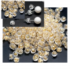 AUK-A-3142 Spaustukai auskarams, 5mm, 10 vnt., aukso sp.