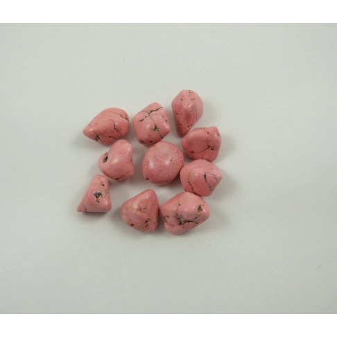 5-0026 Howlitas, rožinės sp., nuo 15 iki 18 mm