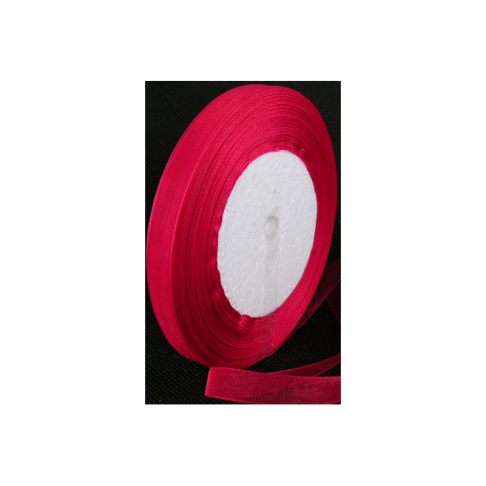 JUOST-1301 Organzos juostelė, raudona, 10mm, kaina už 50cm