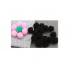 PL-0611 Akrilinis minkštas rutuliukas apie 12mm, JUODAS kaina už 10