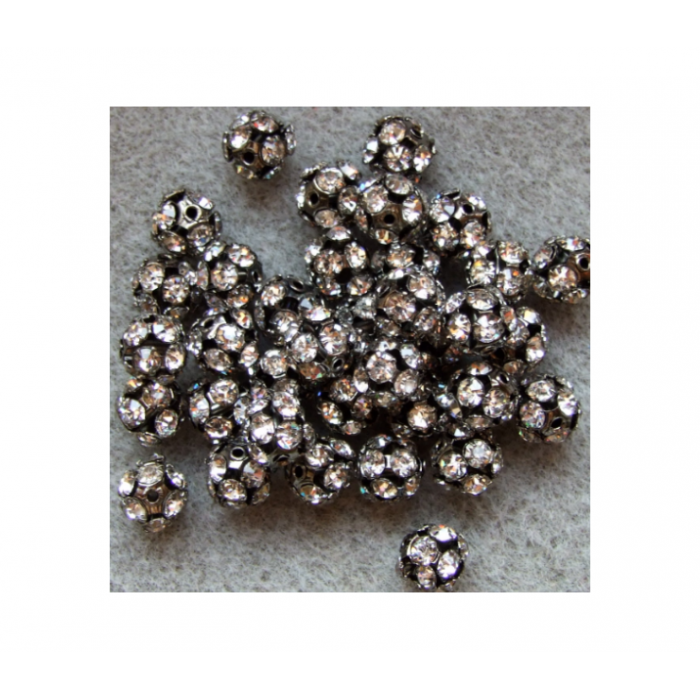 JUOD-KKR8M Karoliukas su kristalo akutėmis, 8mm