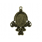 ZALV-KMK19 Rėmelis, kabošonui 18x13mm, dydis 39x27mm, klijuojasi apie 2mm ak.