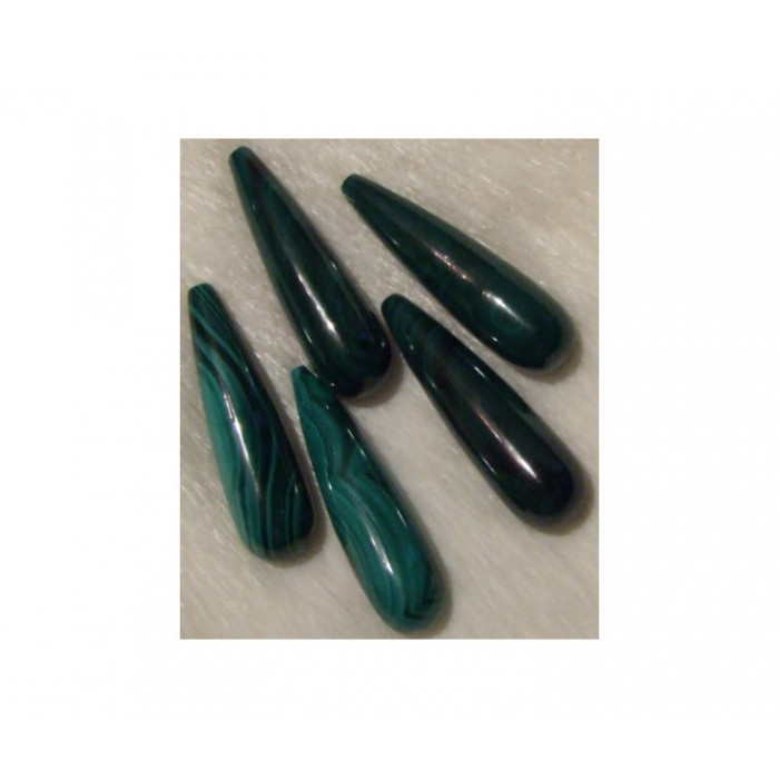 MHT-30771 Pusiau gręžtas karoliukas,malachito lašelis, 33x8mm
