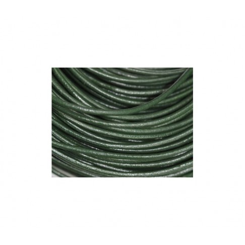 O-MM2 Odinė virvutė, 2mm, tamsiai žalios sp., kaina už 10cm