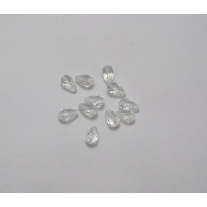 KR-4527 Kristalas lašelio formos 15x10, Skaidraus kristalo sp.