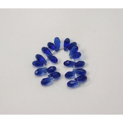 KR-6389 Kristalas lašelio formos 15x7, mėlynos sp.