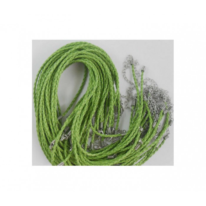 VIR-SP4A Virvute su užsegimu, 46cmx 3mm, žalios sp.
