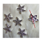 SID-PR57   Karoliukas-intarpas, su kristalo akutėm, " Jūros žvaigždutė" , 25 mm