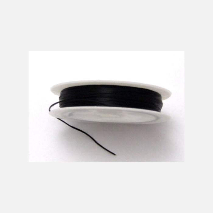 V-7862 juoda elastinė gumutė, 1mm., kaina už 12 metrų