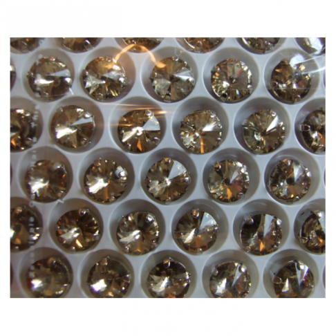 D-A14153 Intarpas-detalė, 10mm, kristalo, šviesi  smėlio sp.