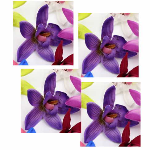G-ORH1  Dirbtinė gėlytė, "Orchidėja",  apie 6-7 cm, VIOLETINĖ