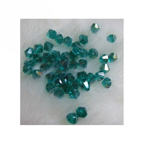 KR-BK4 Kristalo karoliukas, 4mm, emerald ŽALIA