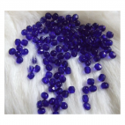 CEK-K3061  stiklinis karoliukas, 5x4 mm, už 10 vnt.,  tamsiai MĖLYNA
