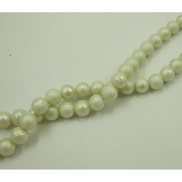 PER-124505 Stik. dekoruotas perlas, 12mm, kreminės sp. 