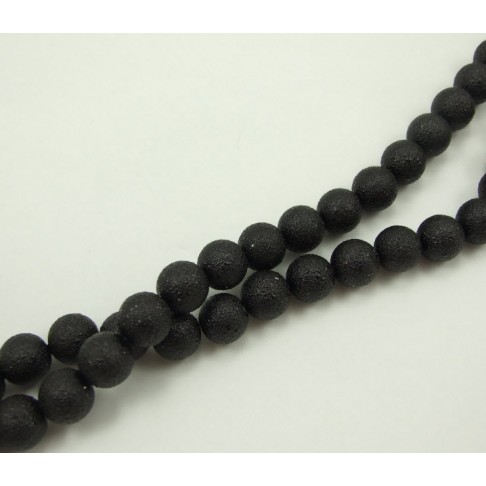 PER-124507 Stik. dekoruotas perlas, 12mm, juodos sp. 