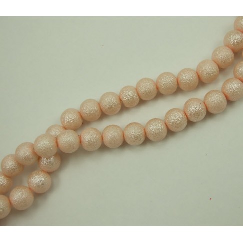 PER-12414 Stik. dekoruotas perlas, 12mm, šv. persikinės sp. 