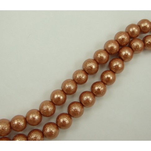 PER-124502 Stik. dekoruotas perlas, 12mm, kakavinės sp. 