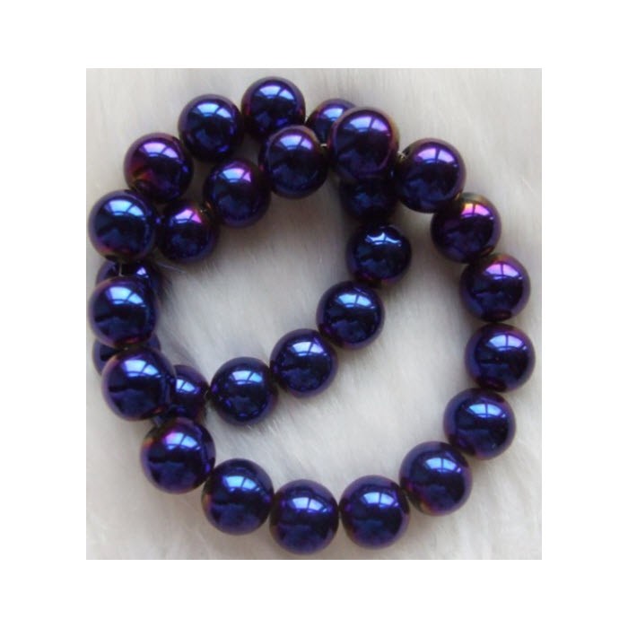K-EPE10 Stikliniai karoliukai, 10mm, už 20 vnt., VIOLET sp.