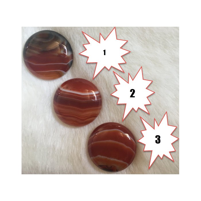 KAB-SD-NR3  Sardonyx Agate, apie 30mm, NR 3