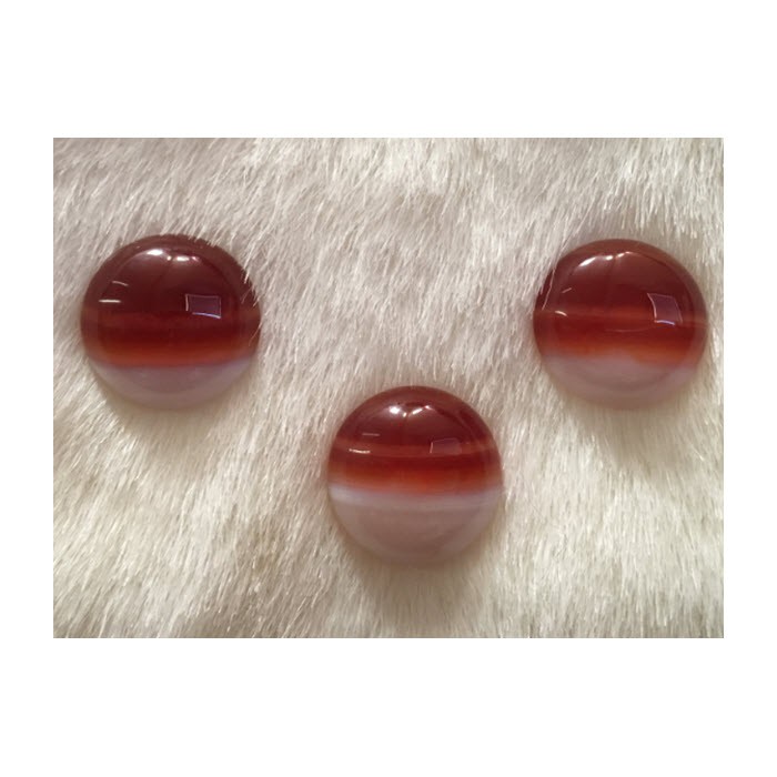 KAB-6779  Kabošonai, agato, apie 20mm, 3 vnt., (nuotraukoje)