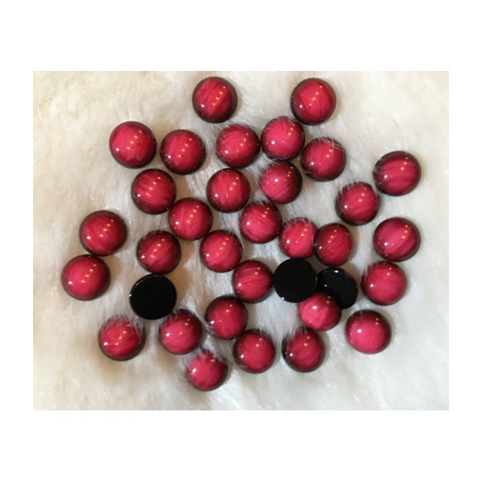 KAB-AK834D  Akrilinis kabošonas, apie 12mm, RAUSVAI-JUODA