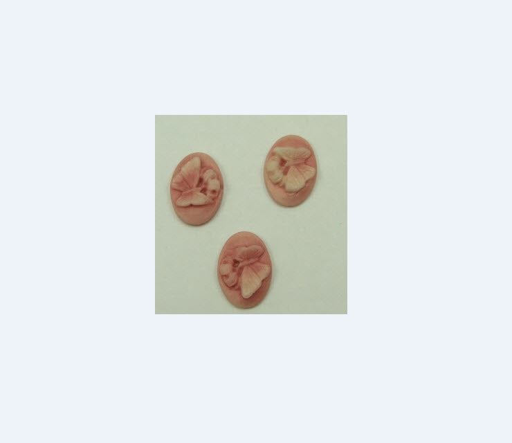 KAM-7815 Akrilinė kamėja 18x13mm, rožinė