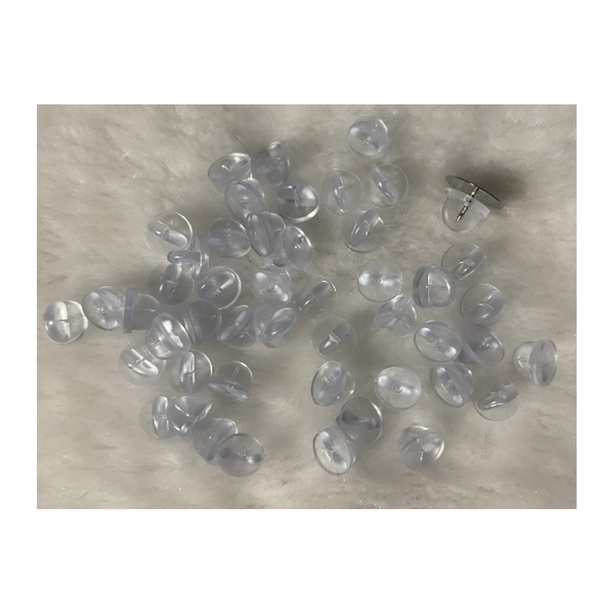 ZK-D11452  Užsegimas ženkliukui, silikoninis, 10mm, 1vnt.
