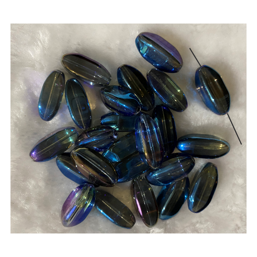 KRS-A8821  Kristalo karoliukas, 24x8x8mm, 1vnt.