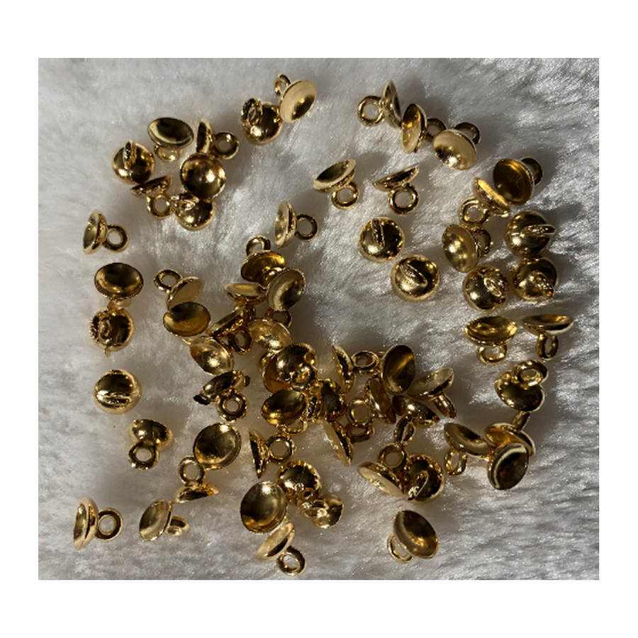 AUK-20012  Akrilinis metalizuotas karoliukų laikiklis, taurelė 8mm, 1vnt.