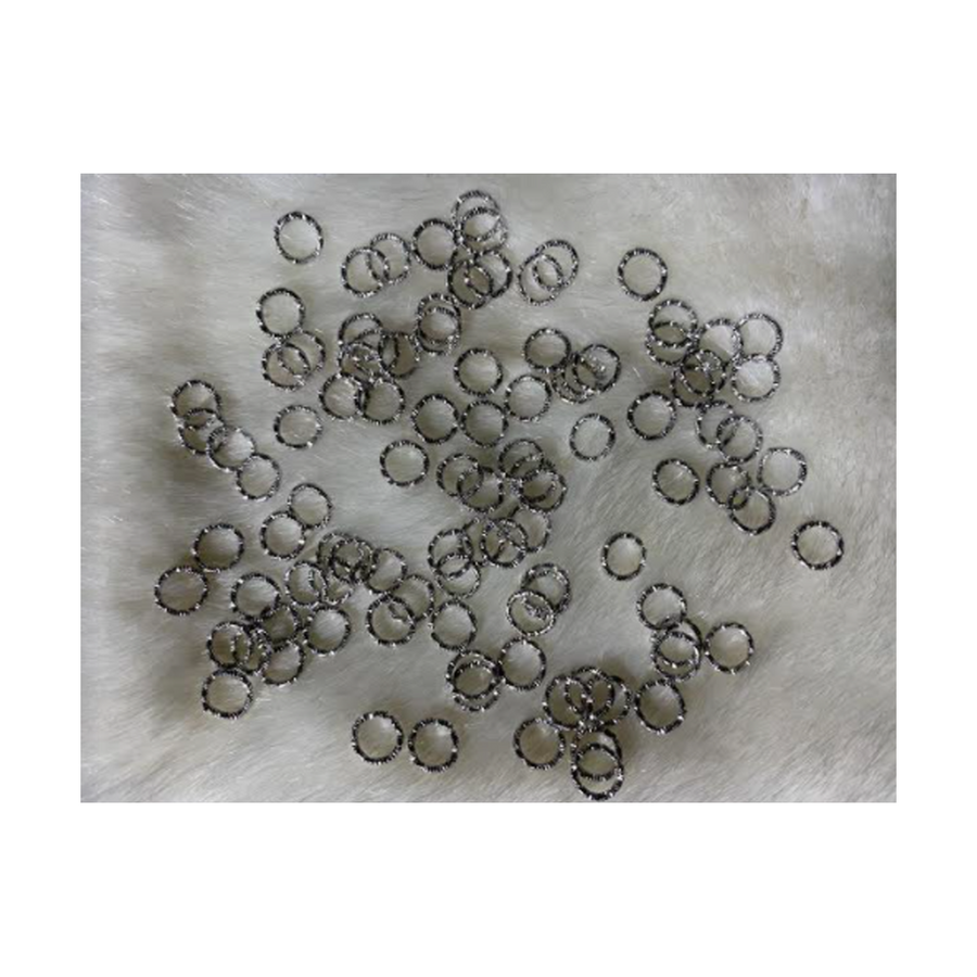 7-009063  Žiedelis, 8x1mm, graviruotas, tamsesnio sidabro sp., 1vnt.