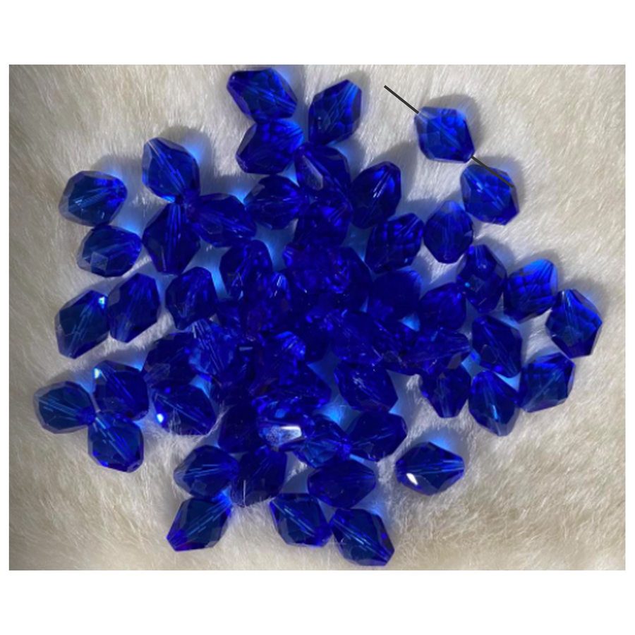 KR35012  Kristalo karoliukas, 10x13.5mm, MĖLYNAS, 1vnt.