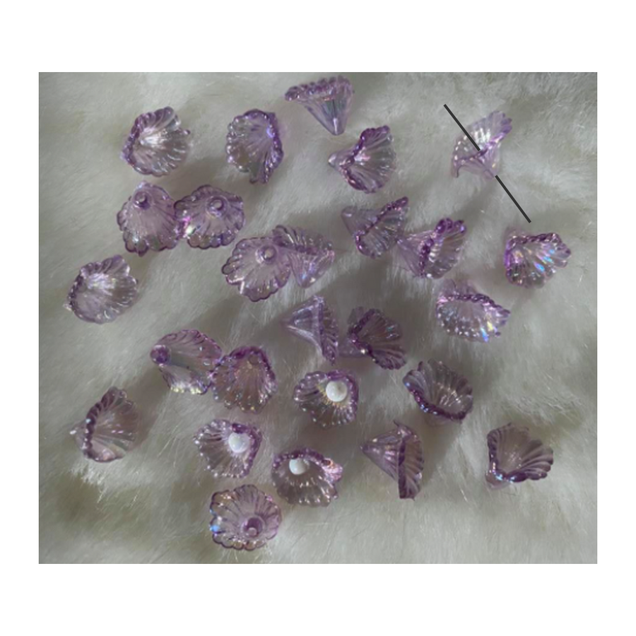 GS-A030   Akrilinė gėlytė, 12mm, 1vnt., Alyvinė AB